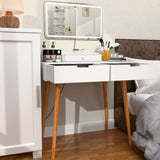 Makeup Vanity Desk with Removable Mirror and Lights, 3 Color Modes & Adjustable Brightness Dressing W760P304981