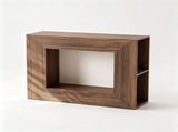Modern Square Open-Frame Console Table with Side Storage Shelves, RGB LED Lights, APP & Remote 68578674
