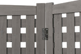 3-Panel Outdoor Air Conditioner Fence Screen, Outside Wood Privacy Fence, 32" W x 38" H W2640P290523