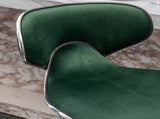 Masaccio Velvet Upholstered Adjustable Swivel Barstool, Set of 2, Green T2574P164845