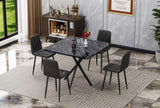Square Table, Mid Century Modern Square Table for 4-6 Person, Coffee Table for Kitchen W578P242962