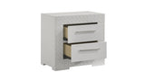 Blanca Modern Style 2-Drawer Night stand Made with Wood in White B009P243271