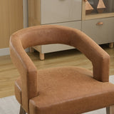 25.79" Wide Modern Barrel Open Back Upholstered Accent Chair with Wooden Legs Chairs for W3118P254206