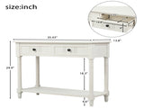 Series Console Table Traditional Design with Two Drawers and Bottom Shelf 26897015