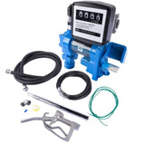 ZNTS 12V 20GPM Portable Fuel Transfer Pump Gasoline + Oil Meter for Gas Diesel Blue 39279177