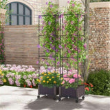 67 inch garden bed with trellis 25074898