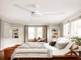 52" Ceiling Fan Without Light, 3 ABS Blades Farmhouse Ceiling Fan with Remote Control 6-speed W934P210178
