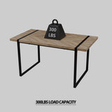 59 " dining table modern industrial rectangular MDF light , 4-6 people, 1.5" thick engineering W2189P182124