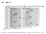 36'' x 28'' Medicine Cabinet, Wall Mounted Bathroom Storage Cabinet, with 1 Adjustable Shelf, N710P358584K