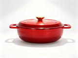 5-Quart Cast Iron Enamel Pot Includes Two Mitts and a 76704786