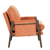 ZNTS Mid-Century Modern Velvet Accent Chair,Leisure Chair with Solid Wood and Thick Seat Cushion for WF301654AAG