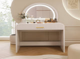 39" Makeup Vanity Table with Mirror Touch Screen Lighted Mirror, Dressing Table with Drawer for N704P196658K