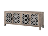 Hollow Four Door Antique Cabinet, American Country Style, Suitable for Living Room, TV Cabinet, W1445P146390