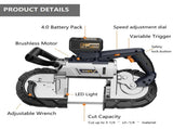 5 inch Cordless Bandsaw, MAXXT 20V Brushless Power Band Saw, 4AH Battery, 6 Speeds Adjustable, Not 63649045