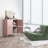 40 inches high metal storage locker with 4 doors, suitable for home office use. T3421P312361