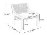 OUTDOOR DINING CHAIR -Acacia Wood & Wicker with Cream Cushion Patio Furniture-Teak finish & wicke N770P272397G