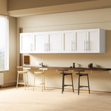 Stackable Wall Mounted Storage Cabinet, 15.75 "D x 35.43" W x 19.69 "H, White W33167278