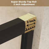 50-54" W 72" H Tempered Glass with Explosion Proof Film, Aluminum Frame Double Sliding Shower W1675P288812