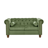 ZNTS PHOYAL Large LOVE SEAT, Velvet Sofa TWO-seat Sofa Classic Tufted Chesterfield Settee Sofa Modern 2 W1708141952