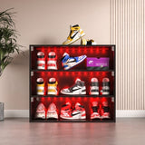 BLACK LED light shoe box three layers with glass doors 86312144