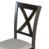 6-Piece Kitchen Dining Table Set Wooden Rectangular Dining Table, 4 Fabric Chairs and Bench Family 82897047