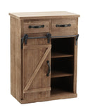 Classic American Country Style Single Barn Door With 2 Drawers Vintage Wooden Cabinets 77319807