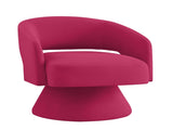 Modern Swivel Barrel Chair, Upholstered Velvet Round Accent Chairs,360 Degree Comfy Swivel Chair W2186P178776