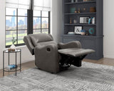 Faux Leather Upholstery Gray Reclining Chair 1pc Living Room Furniture Comfort Seating B011P207535