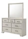 1pc Contemporary Style Storage Drawers Dresser Bedroom Solid Wood Wooden Furniture White Mist Finish B011P228954