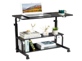 Black Wood Grain P2 15MM Particle Board with Melamine Coating Adjustable Computer Desk with 3 USB 63209704