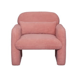 ZNTS Stylish and Minimalist Teddy Fleece Single Sofa Chair with Arms and Pillow, Armchair, Accent Chair W1716P196472