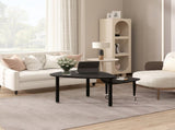 360 degree Rotatable modern Coffee Table for Living Room, solid wood legs with simply assemble W2899P372756