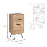 Augusta Light Dresser, Hairpin Legs, Superior Top,Three Drawers -Light Oak B07091822