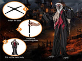 8.2ft Animatronic Werewolf Halloween Decor Realistic Fur, Scary Howls, Red Flashing LEDs, 18608033