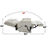 Dual Motor Heat Massage Infinite Position Up to 350 LBS Electric Power Lift Recliners with 01032629