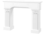 43.3" W x 42.8" H White Electric Fireplace for Ambient Heating, Freestanding 01613921