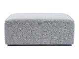 Square Upholstered Ottoman with Black Solid Wood Rubber Feet N769P350123B