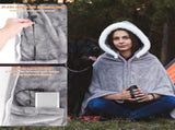 8-Zone Wearable Heated Blanket - 3 Adjustable Heat Levels, 59x31in Soft Flannel, USB-Powered 86906046