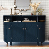 U_Style Curved Design Storage Cabinet made of Fraxinus Mandschuric Solid Wood Veneer, Featuring Four N711P247437V