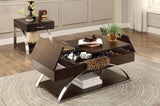 ZNTS Modern Living Room Furniture 1pc Lift Top Coffee Table with Display Shelf Espresso Finish Wood B011P175369