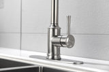 Single Handle High Arc Pull Out Kitchen Faucet,Single Level Stainless Steel Kitchen Sink Faucets TH9013NS-8