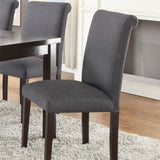 ZNTS Transitional Blue Grey Polyfiber Chairs Dining Seating Set of 2 Dining chairs Plywood Birch Dining HSESF00F1543