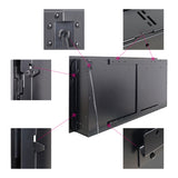 42 inch recessed ultra thin tempered glass front wall mounted electric fireplace with remote and W1769133638