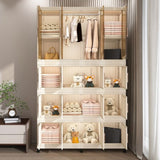 Portable Wardrobe Closet Storage Organizer for Clothes,Clothes Dresser,17 Magnetic Doors-17 Cubes & 71859844