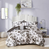King/Cal King Floral Print Comforter Set B03595939