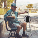 Hold 187.4 Lbs Folding 2-in-1 Folding Cane Seat ,Thickening Travel Seat and Cane, Four-Leg Folding 79062086