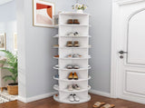 Rotating Shoe Rack Tower, 8-Tier Spinning Storage Rack, Free Standing 360&deg Revolving Shoe 39772527