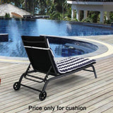2PCS Set Outdoor Lounge Chair Cushion Replacement Patio Funiture Seat Cushion Chaise Lounge W419106598