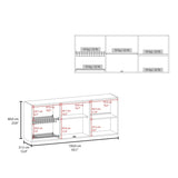 Superior 150 Wall Cabinet With Glass, Four Interior Shelves, Two Double Door Natural Oak B200P286978