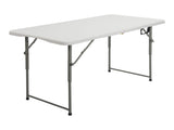 4ft Foldable Lift Patio Plastic Table White 08237312